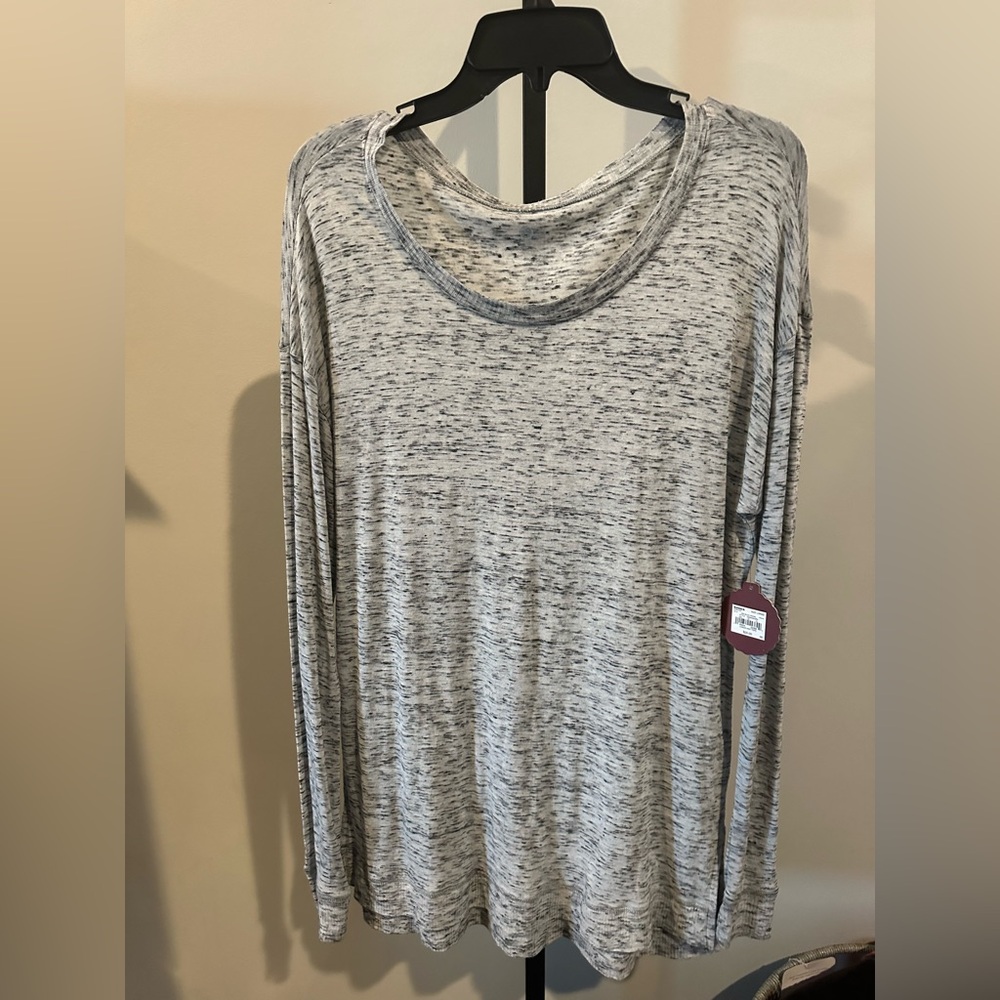 Gray Long Sleeve Women's Top